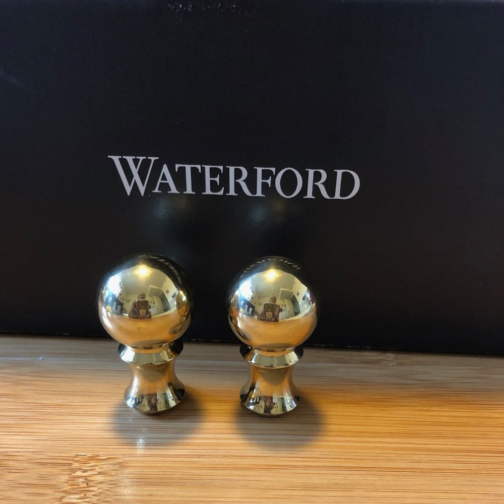 WATERFORD CRYSTAL SOLID BRASS LAMP FINIALS